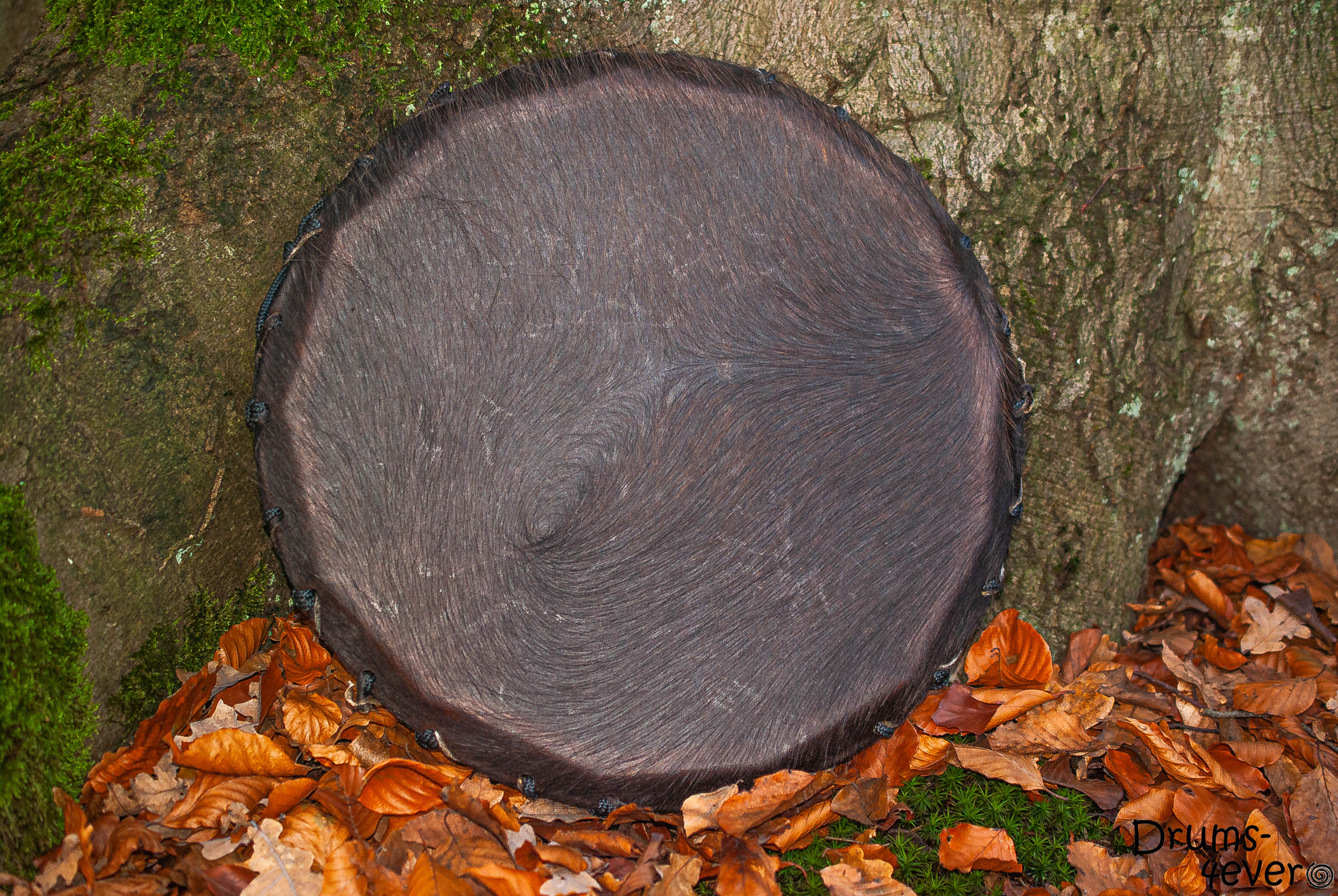 Kleine Drum (40 cm Ø) van buffelleer